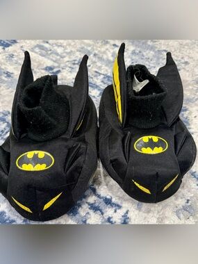 Batman Black and Yellow Kids Footie Booties
